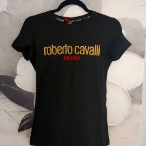 Roberto Cavalli Sparkle Crew Neck 90% Cotton 10% Spandex Size X Small Nwt❤️